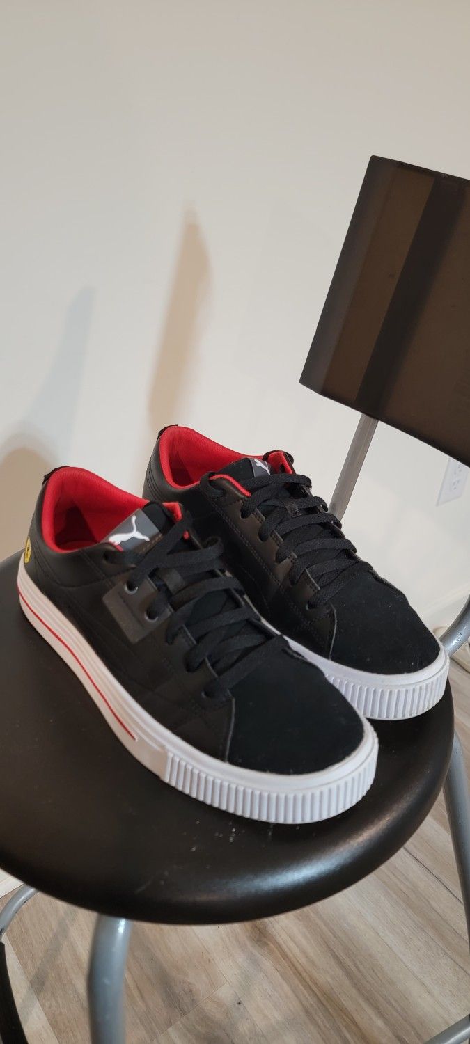 PUMA Bmw M Motorsport Ever Lace Up Mens Black Sneakers Casual Shoes