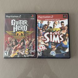 PlayStation 2 games! Guitar Hero & The Sims