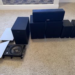 Home theater system speakers (various) - $95 for m ALL