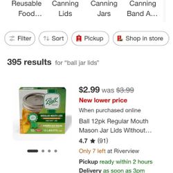 Ball Canning Jar Lids Regular Mouth 12pk