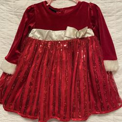 Holiday Editions Red Velvet Holiday Toddler Dress Size 18 Months 