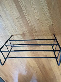 Black Metal Wire Shoe Rack