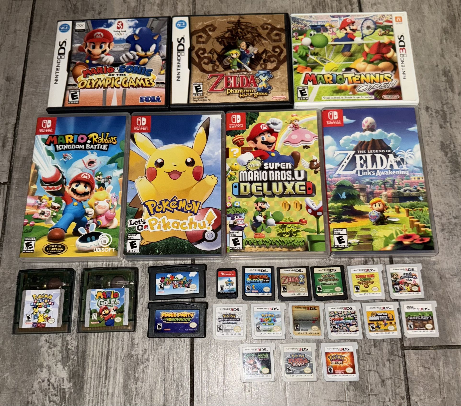 NINTENDO DS 3DS SWITCH VIDEO GAMES SUPER MARIO KART SONIC POKÉMON
