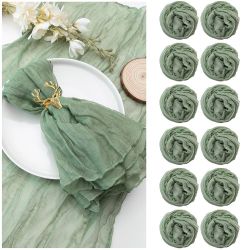 Cheesecloth Napkins Sage Green 20x20 (98 pcs)