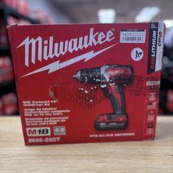  M18 18V Lithium-Ion Cordless 1/2 in. Drill Driver Kit w/(2) 1.5Ah Batteries, Charger, Soft Case