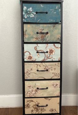 Five Drawer Fabric Dresser - Used