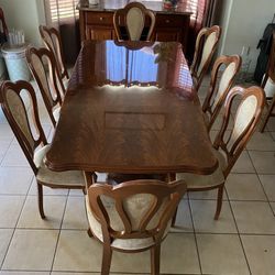 8 Person Wood Dining Table 