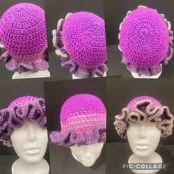 Crochet Ruffle Hat