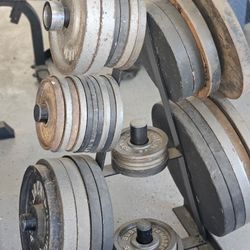 Weight Plates For Olympic Bars And Rack