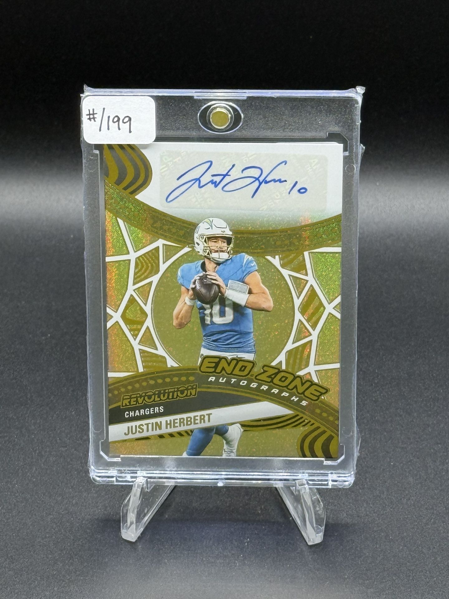 2025 Revolution End Zone Autographs #EZA-JHT Justin Herbert Auto #/199