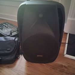 Gemini Powered PA Speaker W/Built In Mixer