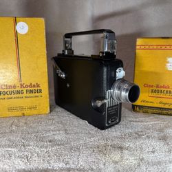 Vintage Cine-Kodak Magazine 16 Camera Package (with Focusing Finder and Film)