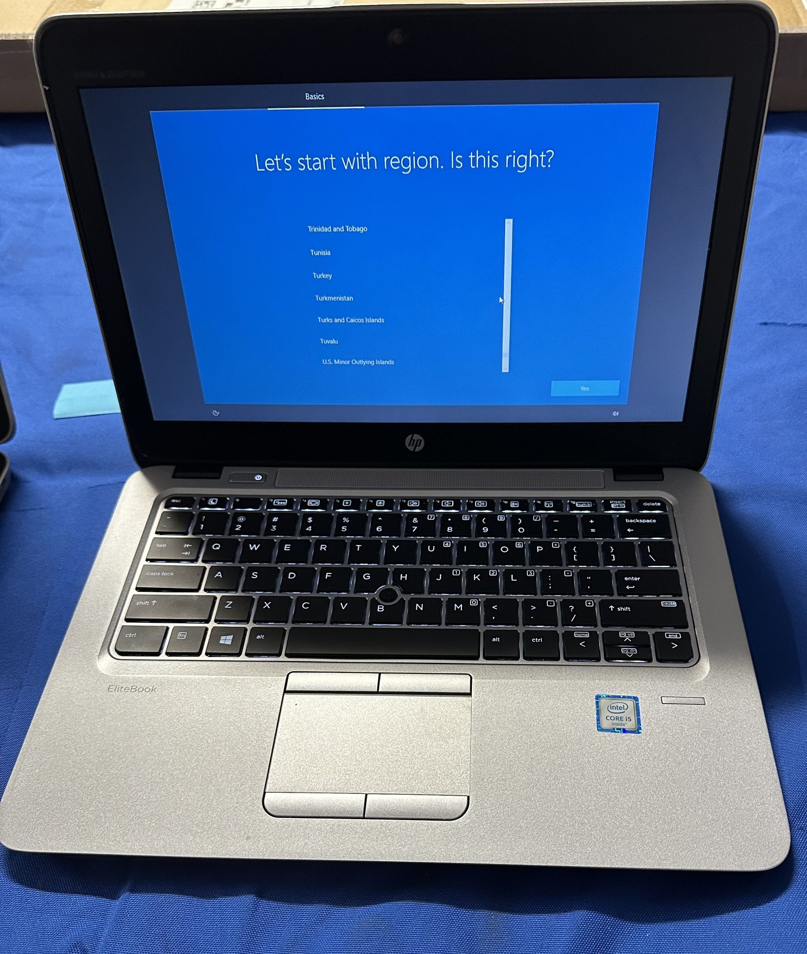 Hp 12.5” Elitebook Laptop Windows 10
