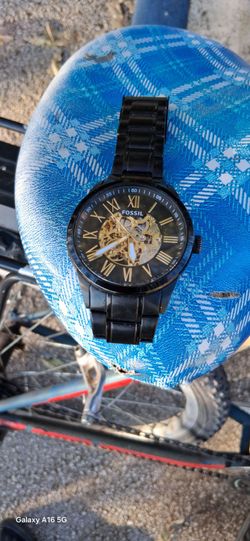 Fossil Skeleton Automatic Watch Black