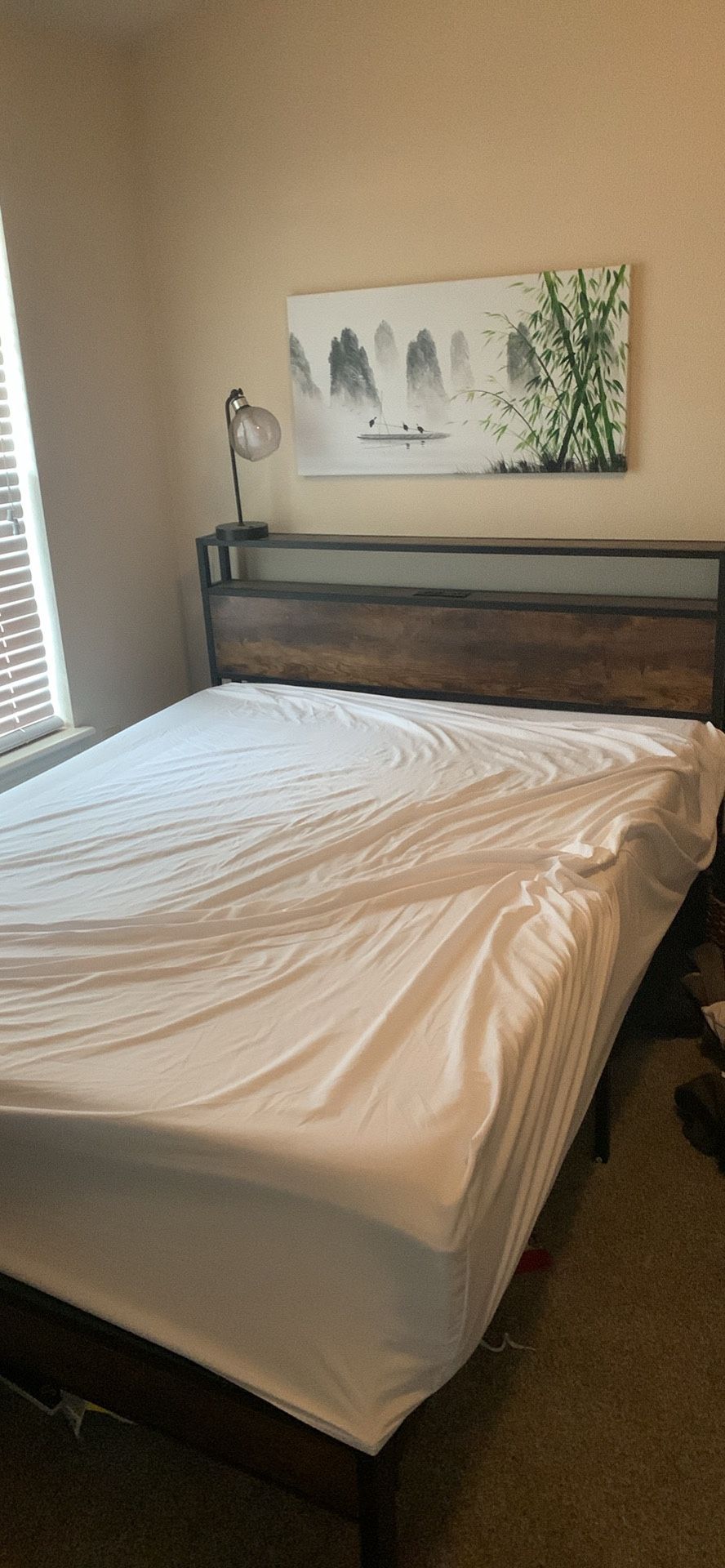 Queen Bed Frame + Mattress