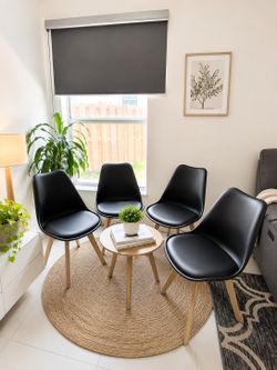 Set of 4 Modern Scandinavian Dining/Accent Chairs
