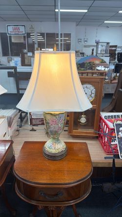 Antique Table Lamps Hand Painted