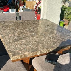 Table 6 Chairs, And 2 Stools