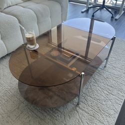 Stone And Glass Coffee Table 