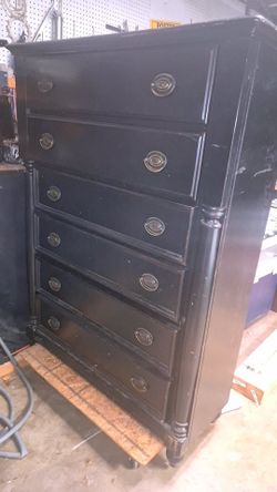 Tall solid wood dresser