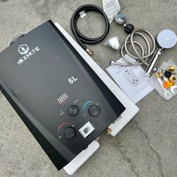 6L Gas Water Heater Portable Shower Heater for Outdoor Camping RV Camper 1.58 GPM