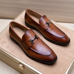 Hermes Men’s Leather Shoes With Box 2026 New 
