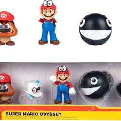 SUPER MARIO Nintendo Odyssey Action Figures Multi-Pack Poseable Articulated 2.5-Inch Collectible Toys Perfect for Kids & Collectors Alike! for Kids Ag