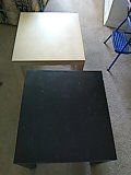 Black and Beige side table. Can be used in bedroom or sitting room.