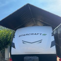 20x30 Canopy For RV Or Trailer Heavyduty Tarps And All Steel Frame With Side Wall 