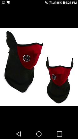 red motorcicle wind mask