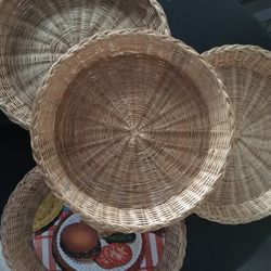 Bamboo Paper Plate Holders, Set Of Four