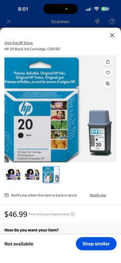 Hp Black Inkjet Print Cartridge