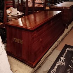 Trunk Chest. Pyramid Design. Pier 1 Imports Mahogany Wood.  $175  OBO