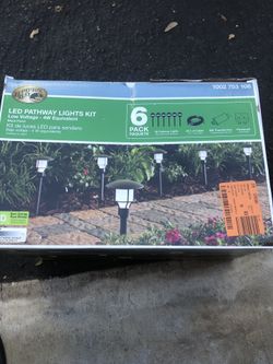 Hampton Bay Low Voltage Black Outdoor Integrated LED Landscape Path Light (6-Pack Kit)
