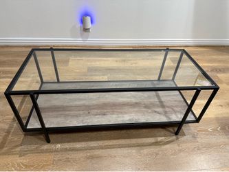 Glass top coffee table