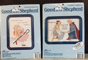 Four fairytale x-stitch kits - new and unopened