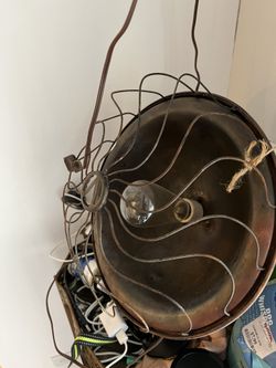 Vintage Steampunk Thomas Edison Bulb Fan Lamp
