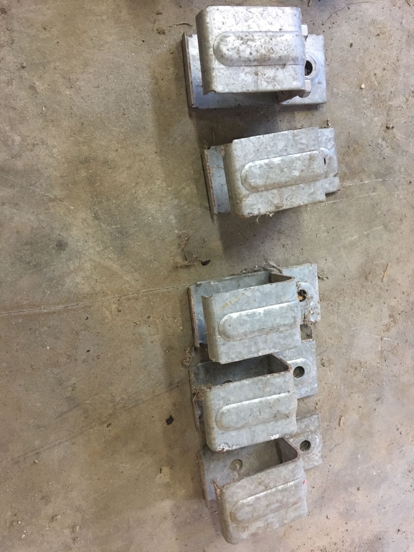 Galvanized barn door hardware