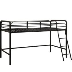 Twin Metal Loft Bed - Black