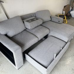 Couch - Sleeper Chaise Sectional