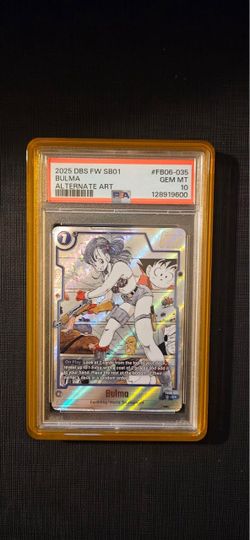 2025 DBS FUSION WORLD MANGA 01 #FB06-035 BULMA ALTERNATE ART PSA 10  360
