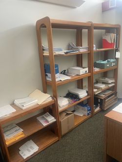 Oak shelving