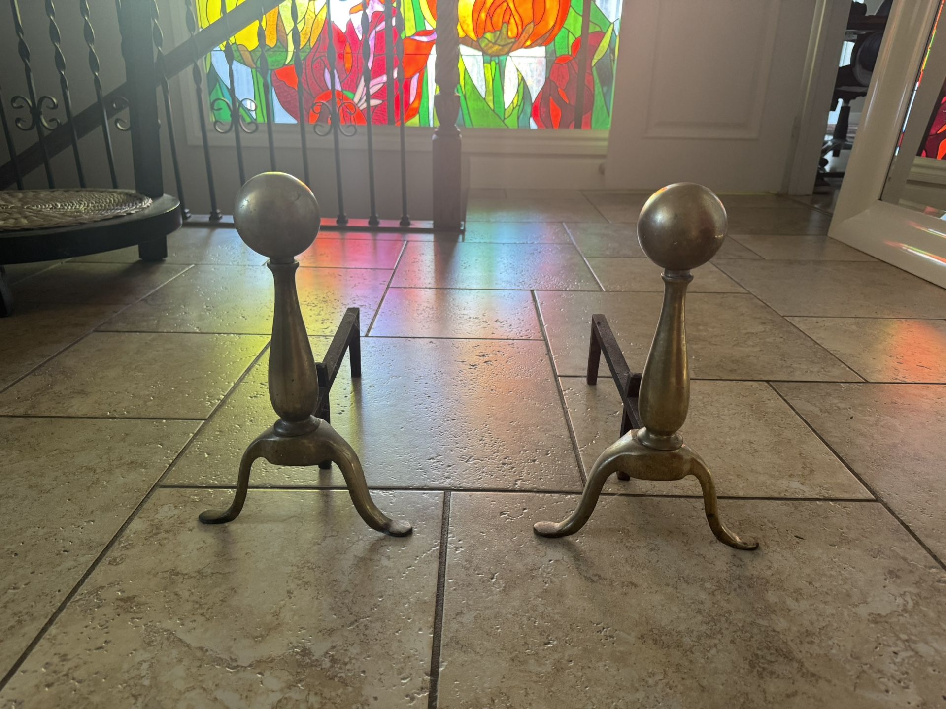 Brass Andirons