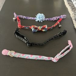 SET of 4 Small Cat/pet Collars 