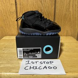 Nike Air Jordan Retro 11 XI Gamma Blue Black Toddler TD 7C Baby 378040-047 NEW