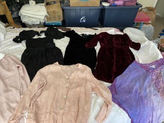 Lot vintage modern womens dress clothing cardigan resell velvet 80s