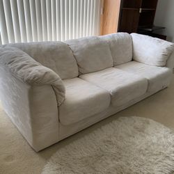 Ivory Fabric Sofa Clean and Good Condition 