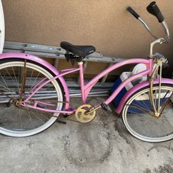 Pink Beach Cruiser  Bike 