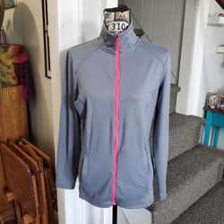CHAMPION~ GRAY & HOT PINK ZIP UP ATHLETIC JACKET!