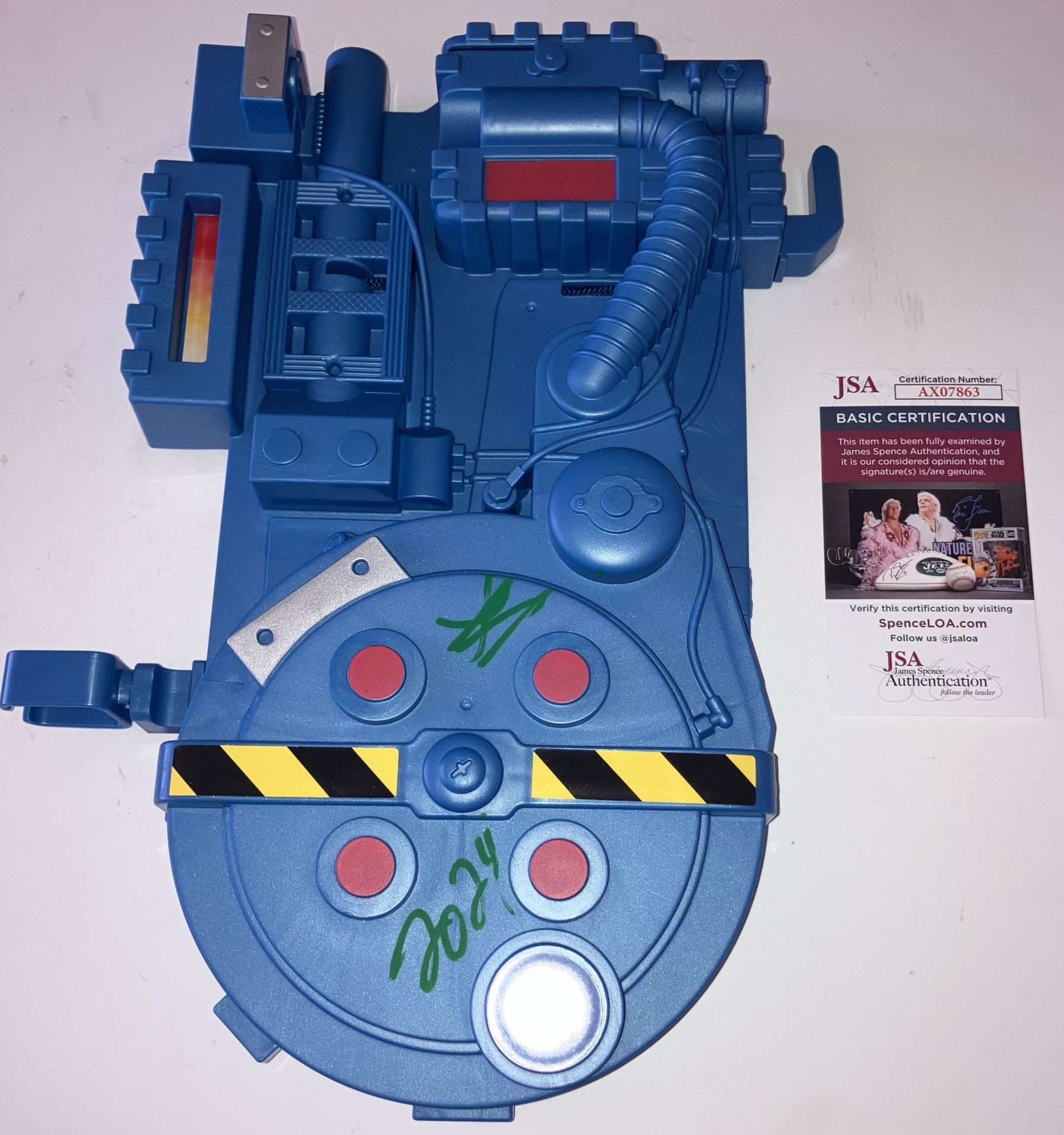LESLIE JONES PATTY TOLAN SIGNED AUTOGRAPH GHOSTBUSTERS PROTON PACK JSA COA RARE!